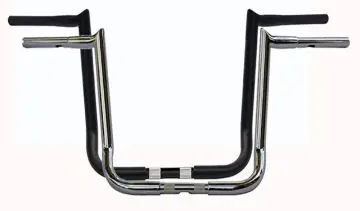 Wild 1 WO596SB Hooked Chubby Bagger 16 inch Satin Black Ape Hangers for Harley Davidson Touring Motorcycles Affordable