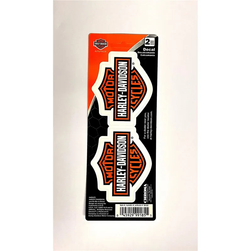 Harley-Davidson Aufkleber "Bar&Shield Orange White" CG99185 Brand New