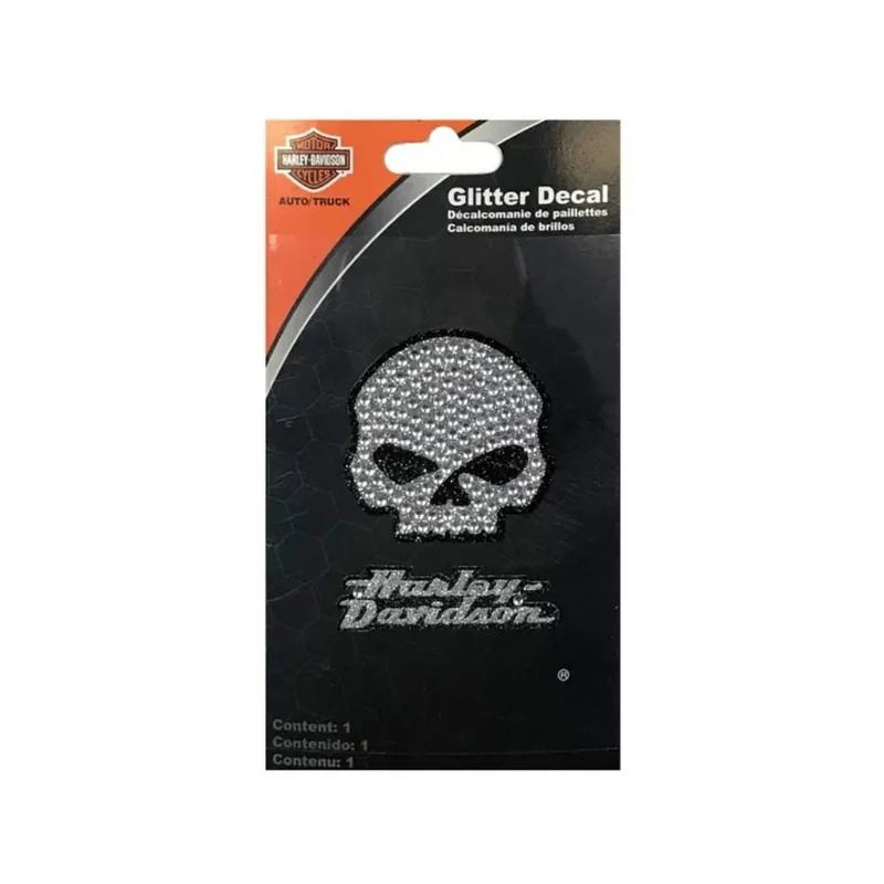 Handmade Harley-Davidson Aufkleber "Bling Gems Skull Logo" CG337