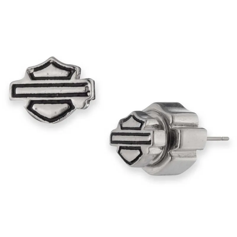 Harley-Davidson "Women's 6mm Bar & Shield Logo Stud Earrings Best Seller