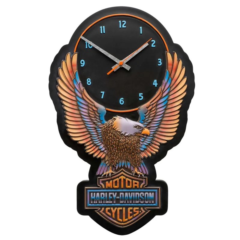 Best Seller Harley-Davidson Wall clock "S25-Vivid B&S Eagle Outdoor Cloc