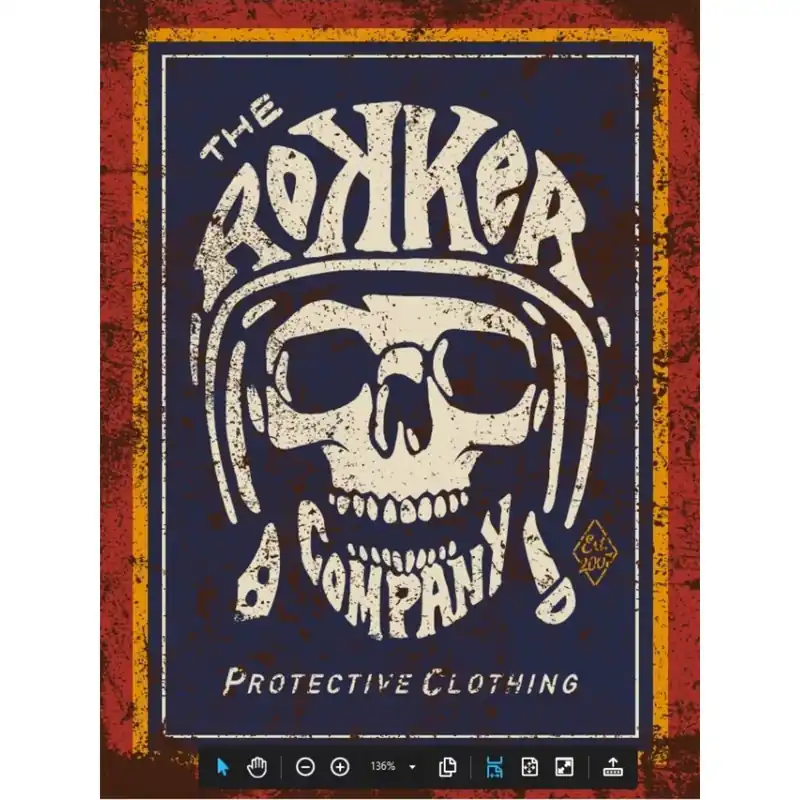 THE ROKKER COMPANY Blechschild "Flying Wheel Tin Sign" 90623 Modern