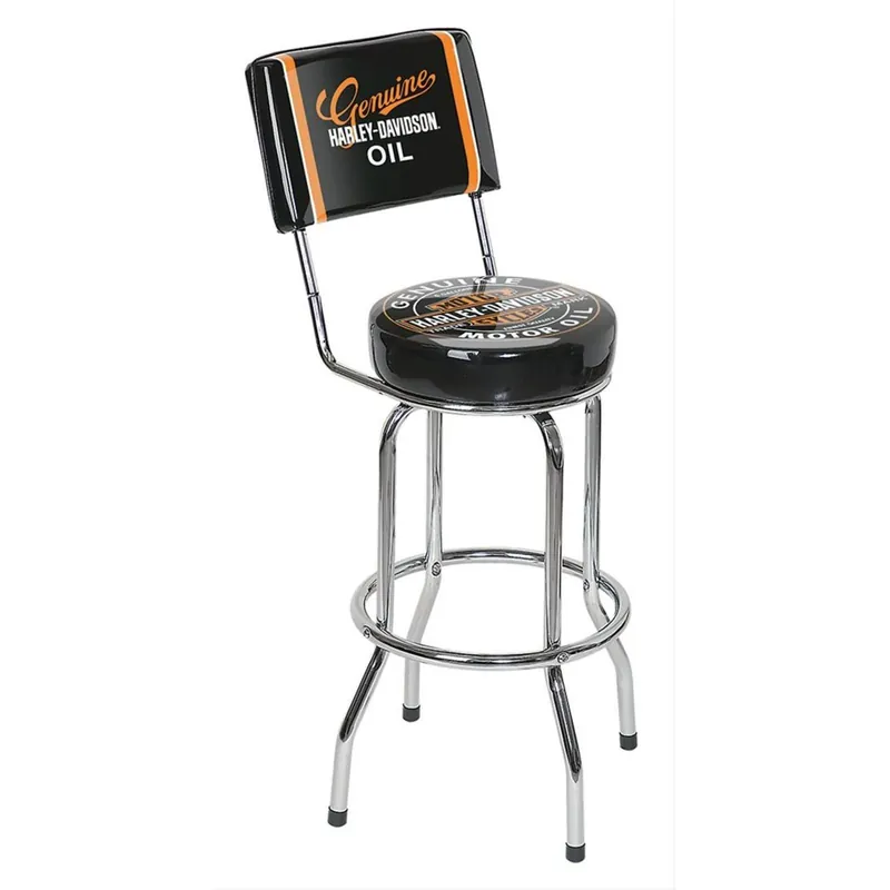 Harley-Davidson Bar chair "H-D Oil Can Bar Stool w/ Backrest Deal