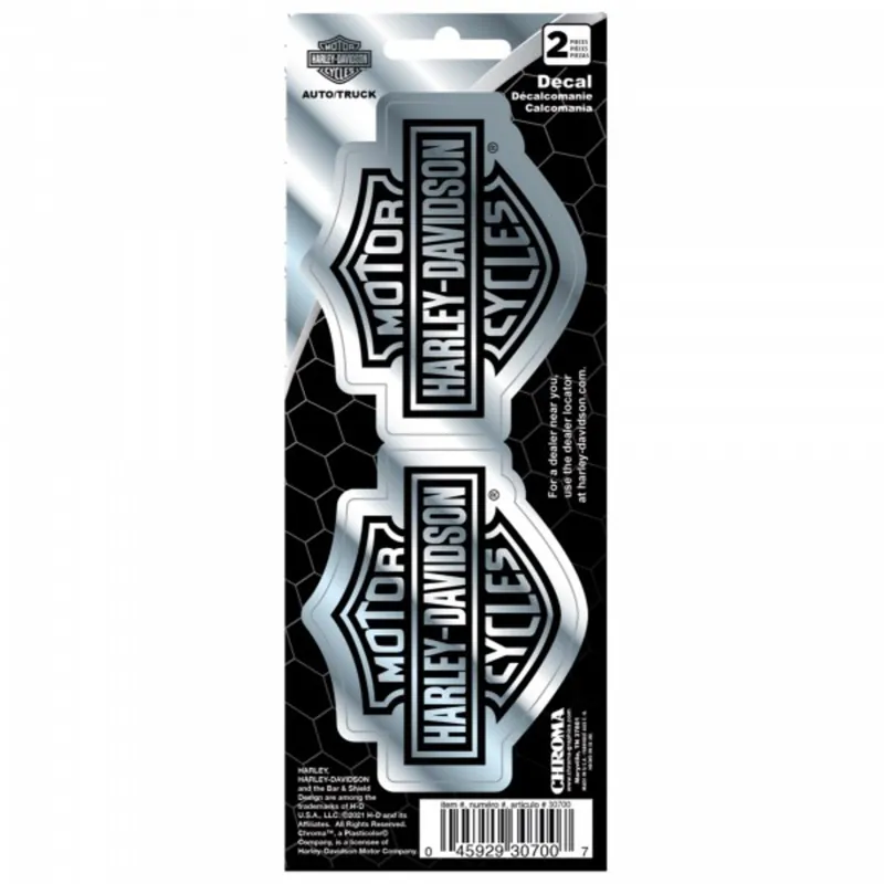 Harley-Davidson Sticker "Harley Small Chrome B&S Decal" CG30 Free Shipping