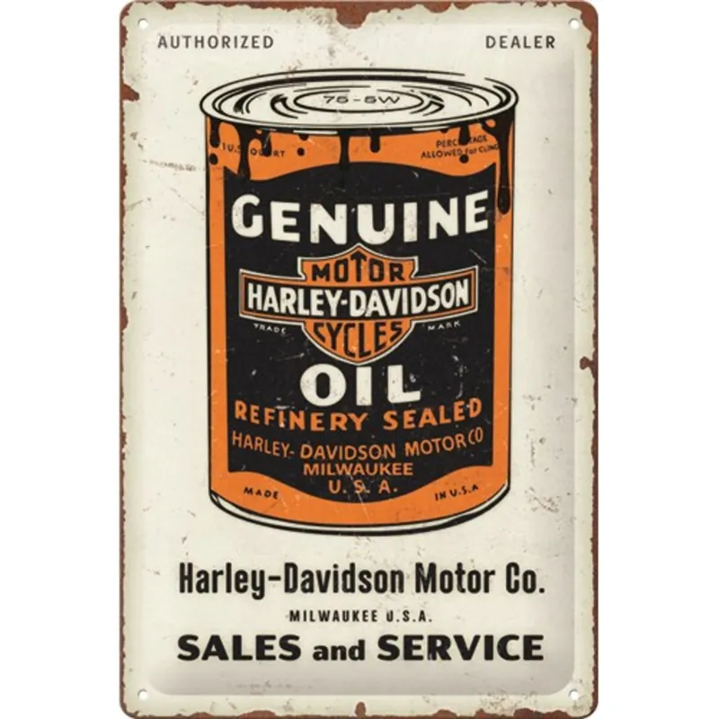 Harley-Davidson Tin Sign "Oil Can Tin-Sign" NA22407 Genuine