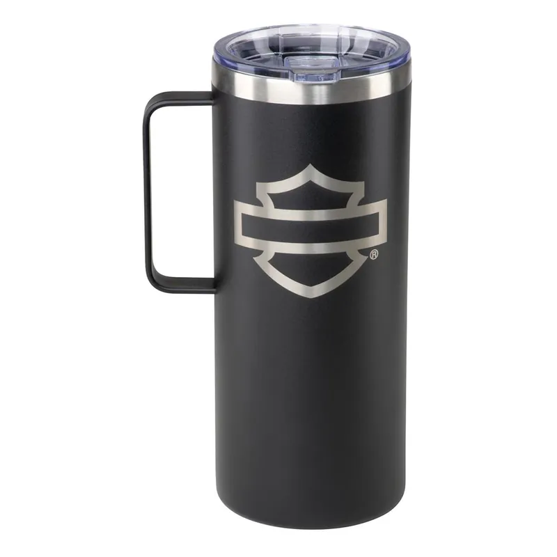 Harley-Davidson Mug "Open Bar& Shield Travel Mug" HDX-98663 Fan Favorite