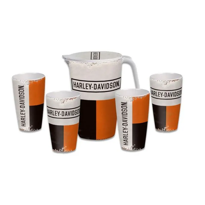 Best Seller Harley-Davidson Pitcher Set "H-D Retro Block Picher Set" HDX