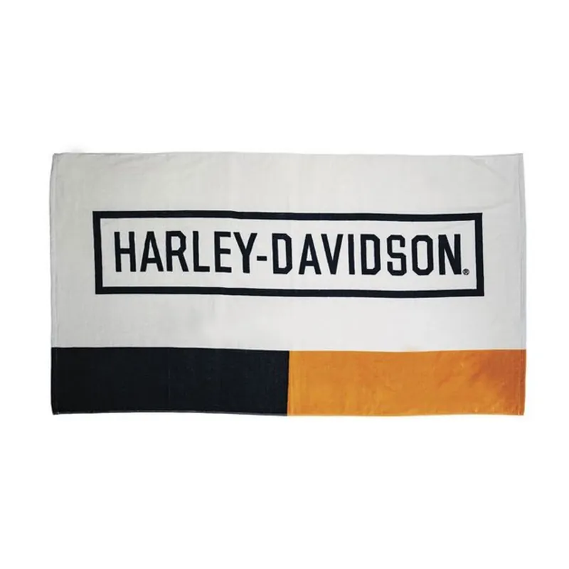 Free Delivery Harley-Davidson Beach towel "H-D Retro Block Beach Towel" HD