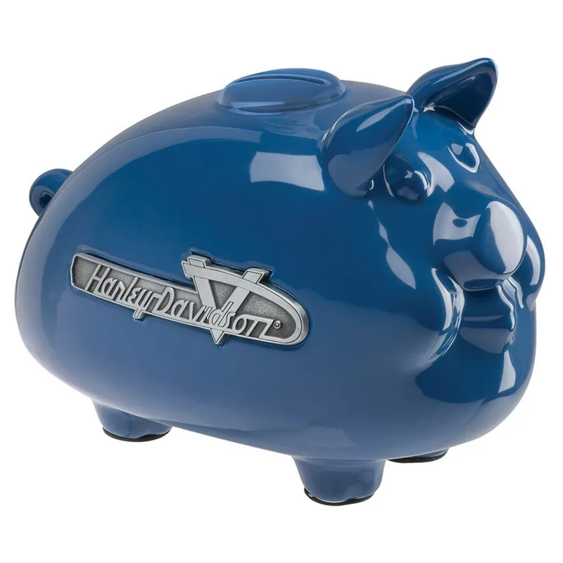 Discount Harley-Davidson Piggy bank  HDX-99210 Blau Emblem Hog Bank