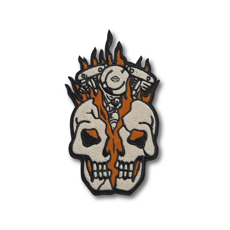Factory Price Harley-Davidson Patch "Skull Engine Flames" 97666-21VX