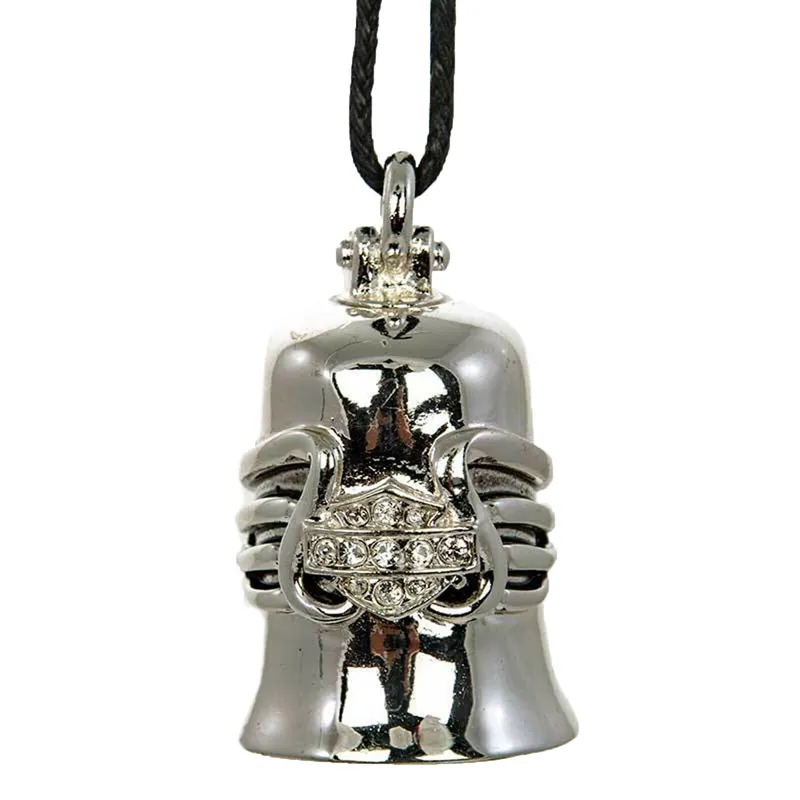 Markdown Harley-Davidson RIDE BELL "White Bling B&S" Lucky bells HRB0