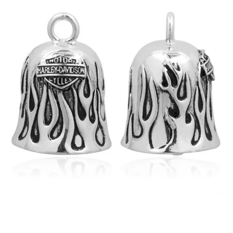 Same Day Shipping Harley-Davidson RIDE BELL "Silver Flames" Lucky bells HRB031