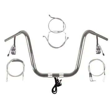 Build Your Own Custom Dyna Fat Bob 2008-2011 PREWIRED Ape Hangers Handlebar DIY kit Fast Shipping