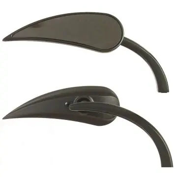 Luxury Arlen Ness Black Rad II Micro Mirrors for Harley-Davidson models