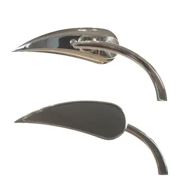 High Quality Arlen Ness Chrome Micro Mini RAD II Teardrop Mirrors for Harley Davidson models