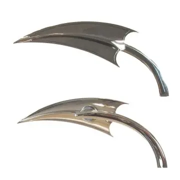 Arlen Ness Chrome Micro Scoop Triangle Mirrors for Harley-Davidson models Seasonal Sale