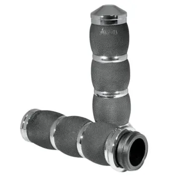 Direct From Manufacturer Avon Air Cushioned Chrome 3-Ring Grips for 1996 & Newer Harley-Davidson Models