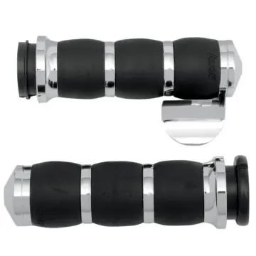 Avon Chrome Velvet Air Grips with Throttle Boss for 2008 & Newer Harley-Davidson Touring models Best Choice