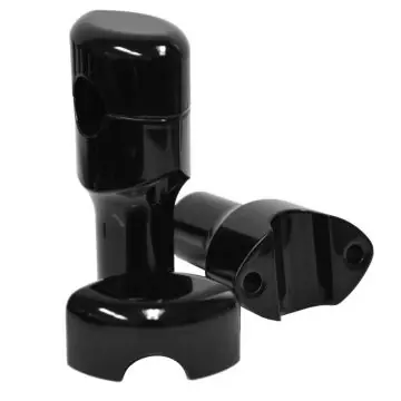 Flash Sale Black 3" Rise, 1" Mount, Smooth LA Chopper Risers for Harley-Davidson