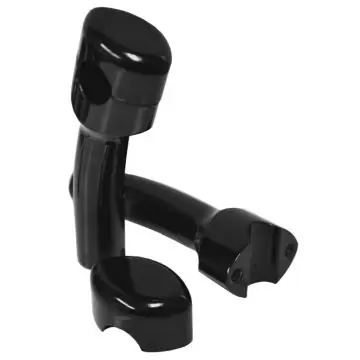 Flash Sale Black 5.5" Curve Rise 1 1/4" Mount, Smooth LA Chopper Risers for Harley-Davidson