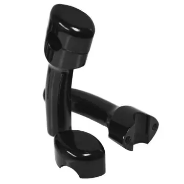 Trusted Brand Black 5.5" Curved Rise, 1" Mount, Smooth LA Chopper Risers for Harley-Davidson