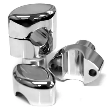 Chrome 1 1/2" Rise 1 1/2" Mount Smooth Risers for Harley Davidson Super Sale