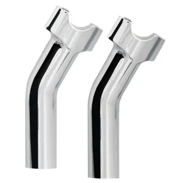 Chrome 1" Pullback, 5.5" Rise, 1 1/4" Thick, 1" Mount Handlebar Risers for Harley-Davidson New Release