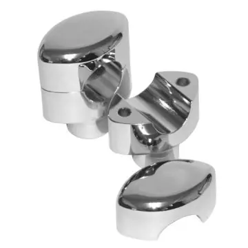 Chrome 1.5" Rise, 1 1/4" Mount, Smooth LA Chopper Risers for Harley-Davidson No Minimum Order