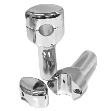 Trending Chrome 4" Rise, 1 1/2" Mount, Smooth Risers for Harley-Davidson
