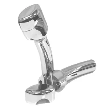 Worldwide Shipping Chrome 5.5" Curve Rise 1 1/4" Mount Smooth LA Chopper Risers for Harley-Davidson