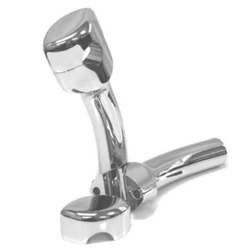 Chrome 5.5" Curved Rise, 1" Mount Smooth LA Chopper Risers for Harley-Davidson Hot Picks