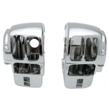 Chrome Handlebar Switch Housings for 1997-2013 Harley-Davidson Touring models with AM-FM radio only No Minimum Order