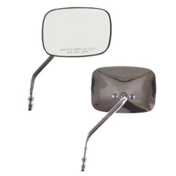 Don’t Miss Out Chrome Rectangular 5" x 3.5" OEM Style Short Stem Mirrors for Harley-Davidson models