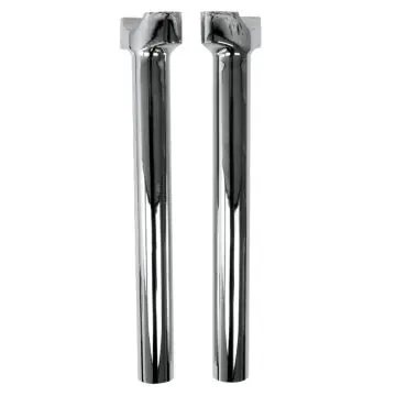 Genuine Chrome Straight 12" Rise, 1 1/4" Thick, 1" Mount Handlebar Risers for Harley-Davidson