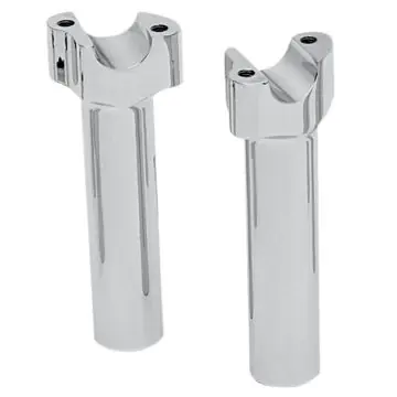 Chrome Straight 6" Rise, 1 1/4" Thick, 1" Mount Handlebar Risers for Harley-Davidson Reduced Price
