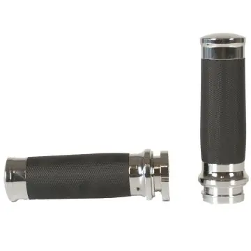 Fast Shipping Chrome Tornado Style Grips for 1985 & Newer Harley-Davidson models with Throttle Cables