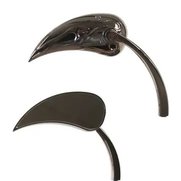 Express Delivery Flamed Elliptical Mirrors with Radius Stems for Harley-Davidson models