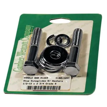 Professional Grade Gardner Wescott Chrome Handlebar Riser Bushing Bolt Set Harley-Davidson 1/2" x 13
