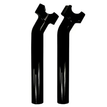 Gloss Black 1" Pullback, 9" Rise, 1 1/4" Thick, 1" Mount Handlebar Risers for Harley-Davidson Final Sale