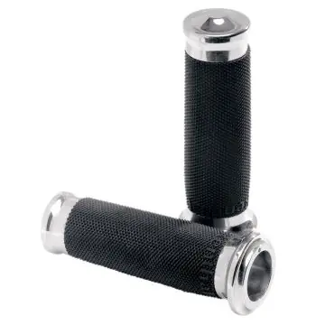 Place Order PM Performance Machine Chrome Contour Renthal Grips for 1985 & Newer Harley-Davidson models