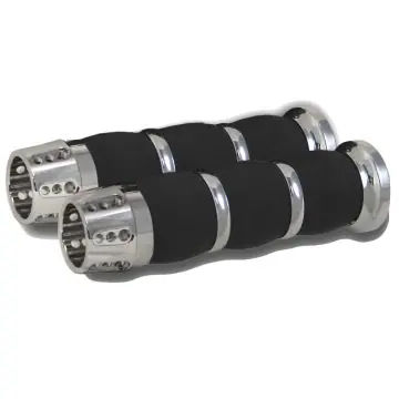 Low Price RC Components Gatlin Chrome Cushioned Grips for 2008 & Newer Harley-Davidson Touring models with Electronic TBW
