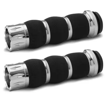 Trending RC Components Rival Chrome Cushioned Grips for 2008 & Newer Harley-Davidson Touring models with Electronic TBW