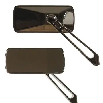 Free Returns Rectangular Mirrors with Straight Cut-Out Stems for Harley-Davidson models