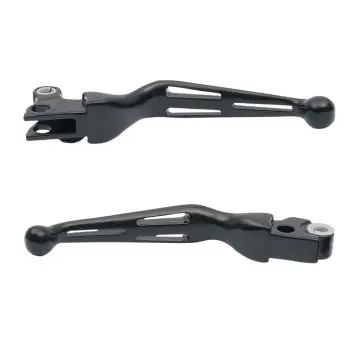 Weekend Sale Satin Black Slotted Wide Blade Levers for 1999-2017 Harley-Davidson Dyna models