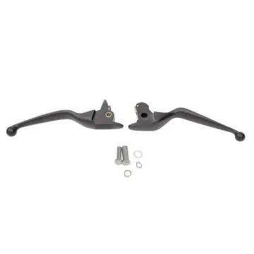Discount Satin Black Smooth Wide Blade Ergonomic Brake and Clutch Levers for 2014-2016 Harley-Davidson Touring Models