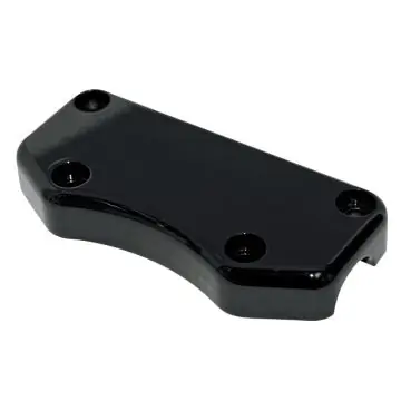 Limited Edition Smooth Gloss Black 1 Piece Handlebar Riser Top Clamp for Harley-Davidson models