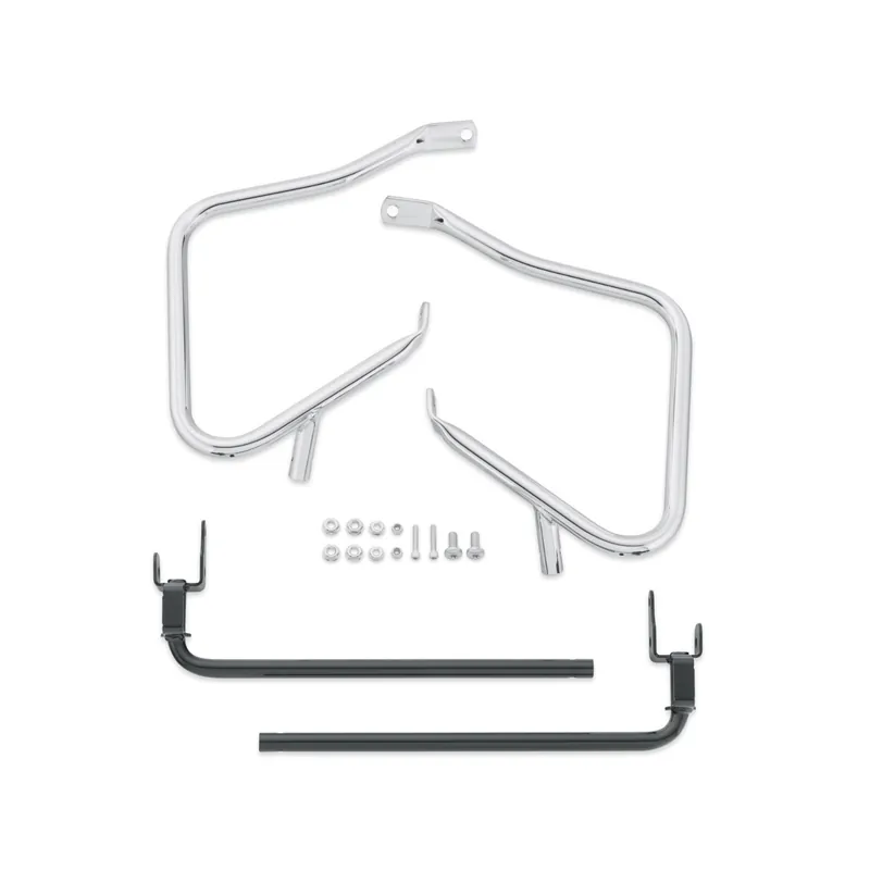 Chrome-plated rear saddle bag protection bars Professional Grade