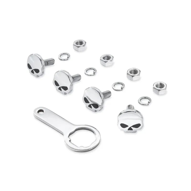 Skull License Plate Fastener Kit 64546-05 In Demand