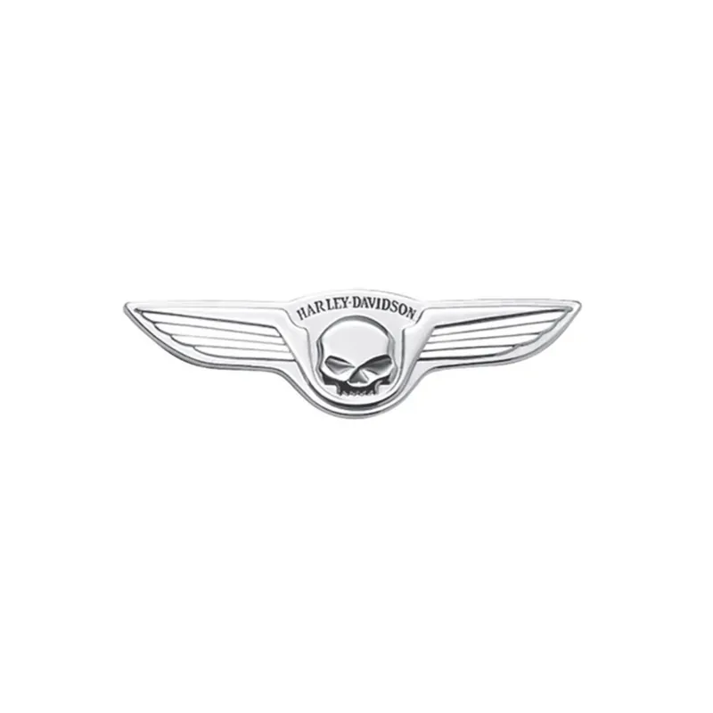Deal Skull with Wings Chrome Medallion 91723-02