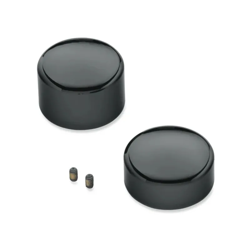 Place Order Rear Axle Nut Covers Black Dyna Softail 43422-09
